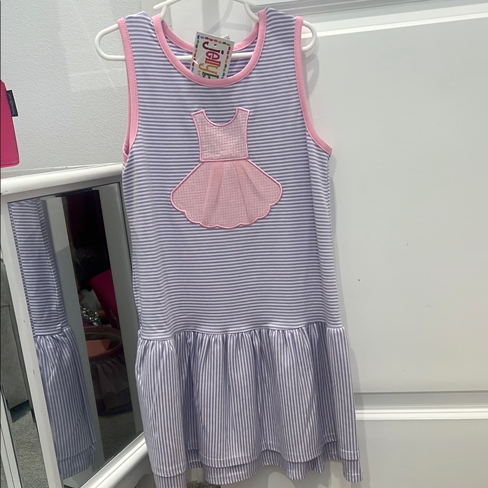 Jelly Beans Pink and White Striped Dress